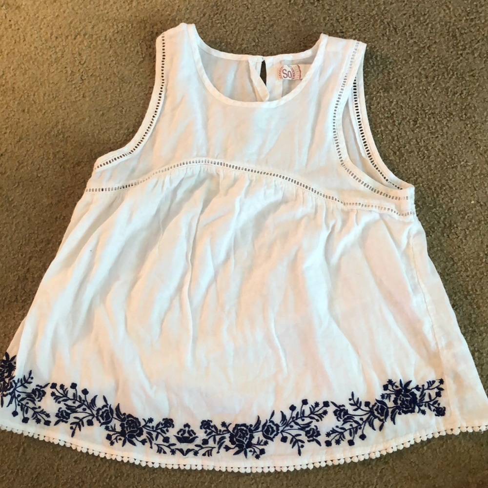 White adorable tank top